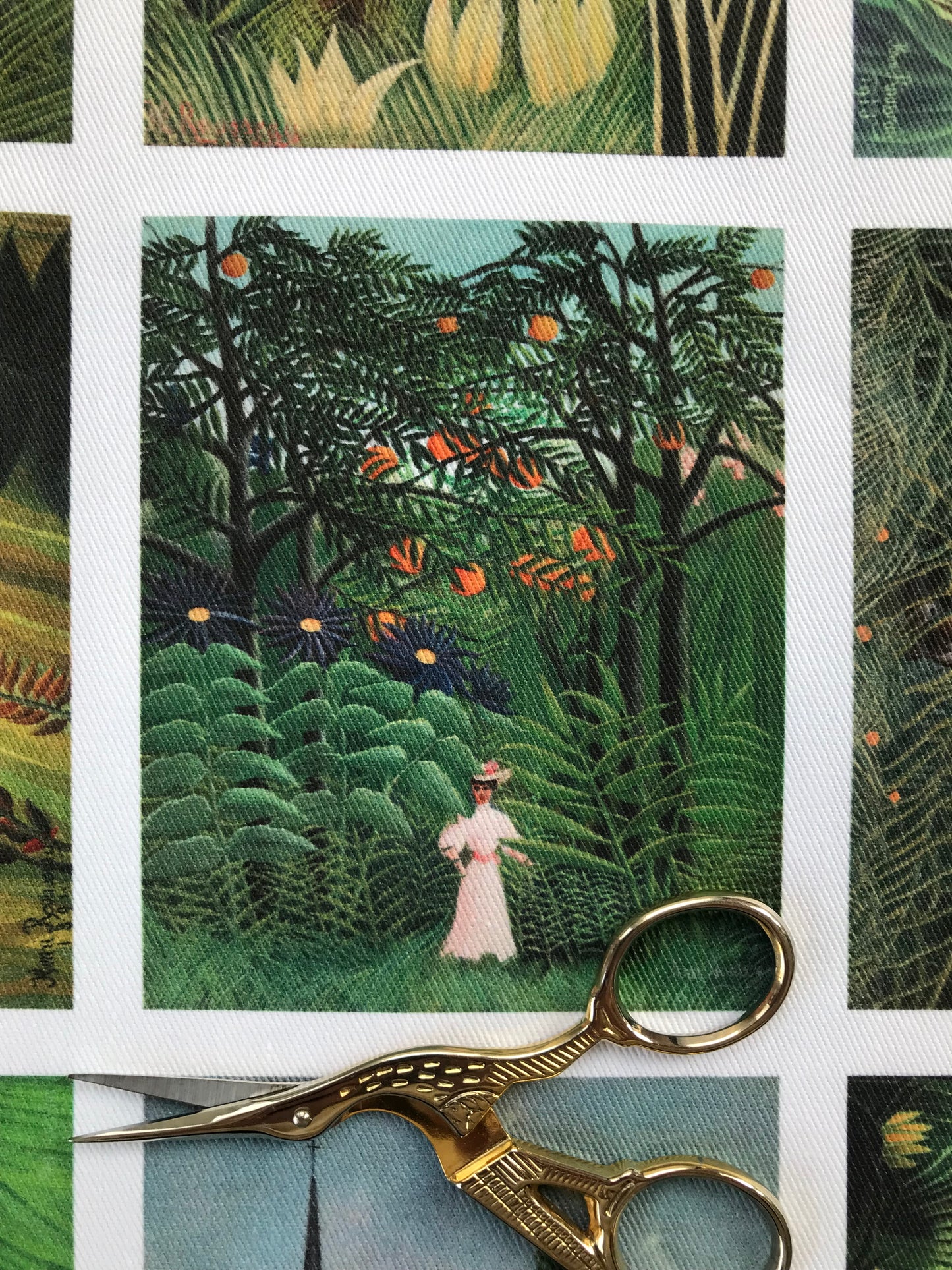 9 x MINI Vintage Art Fabric Prints | Rousseau | NEW LUXURY FABRIC