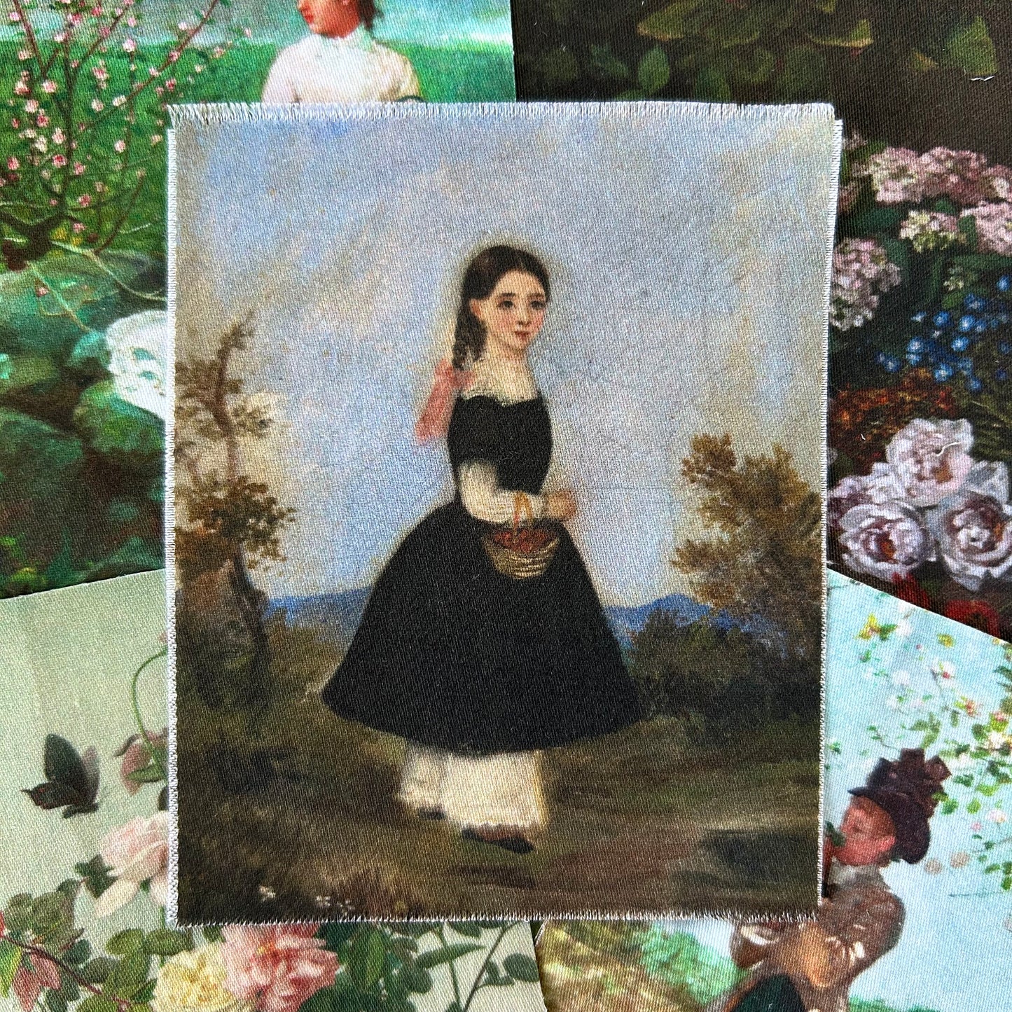 FREE LIMITED EDITION Mini Vintage Art Fabric Prints | Florals & Landscapes