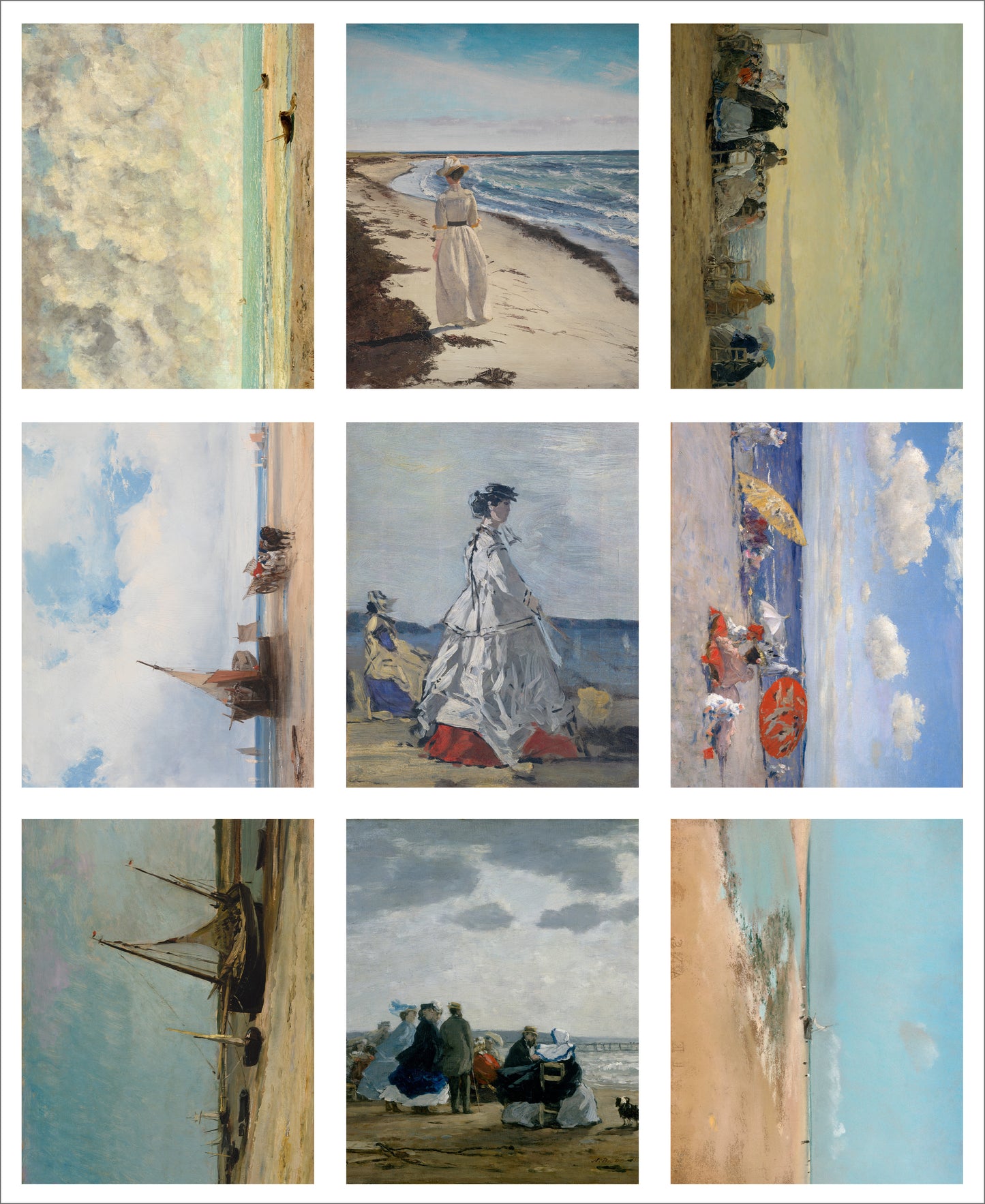 9 x MINI Vintage Art Fabric Prints | Seaside | NEW LUXURY FABRIC
