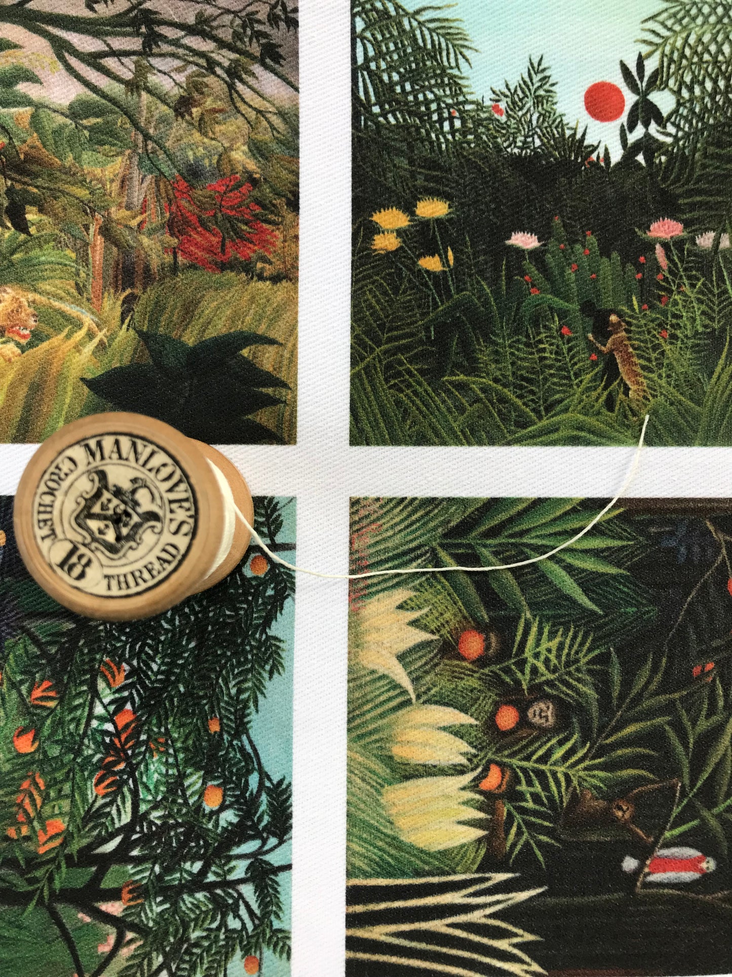 9 x MINI Vintage Art Fabric Prints | Rousseau | NEW LUXURY FABRIC