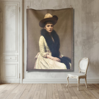 Vintage Art Textile Panel | Sonia