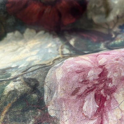Vintage Art Textile Panel | Vase of Flowers