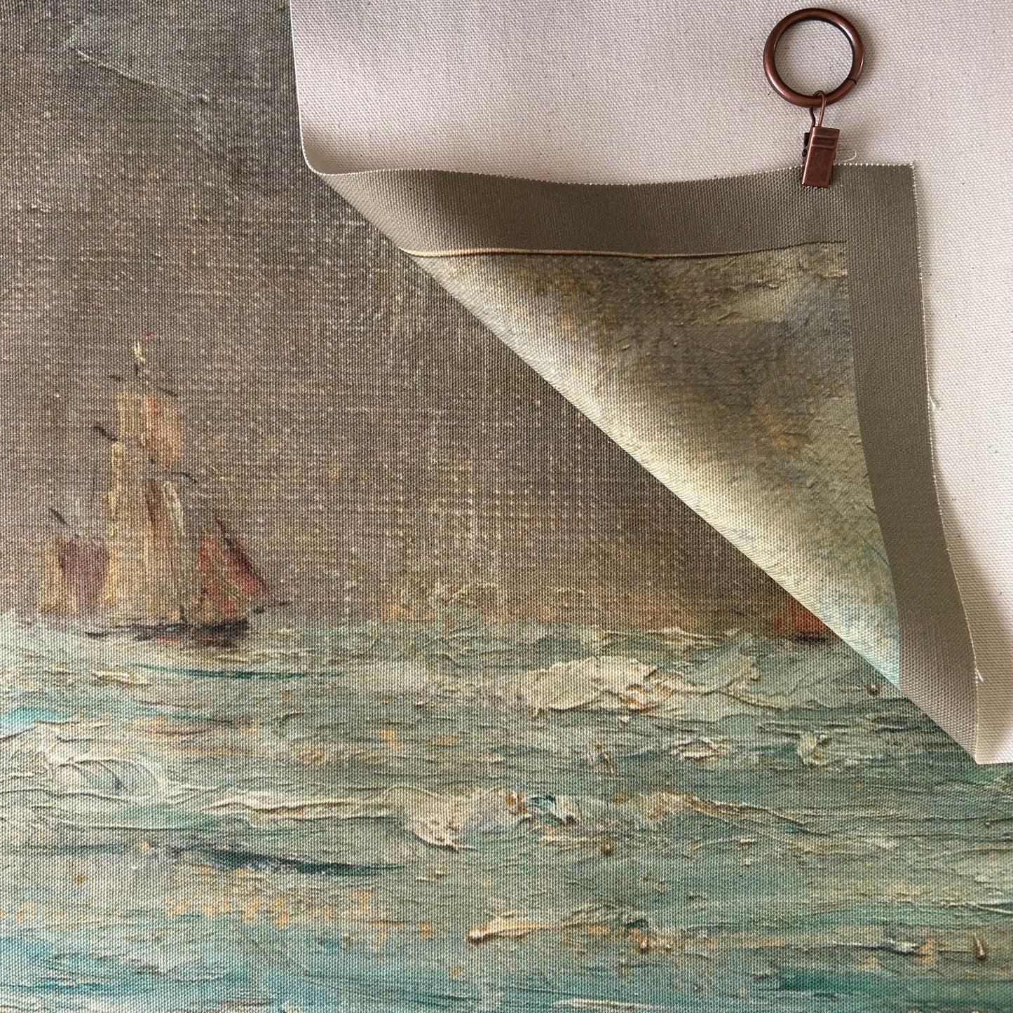 Vintage Art Textile Panel | Coast