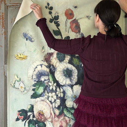 Vintage Art Textile Panel | Rococo Vase