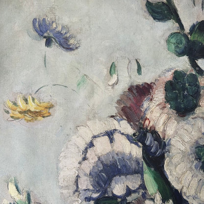 Vintage Art Textile Panel | Rococo Vase
