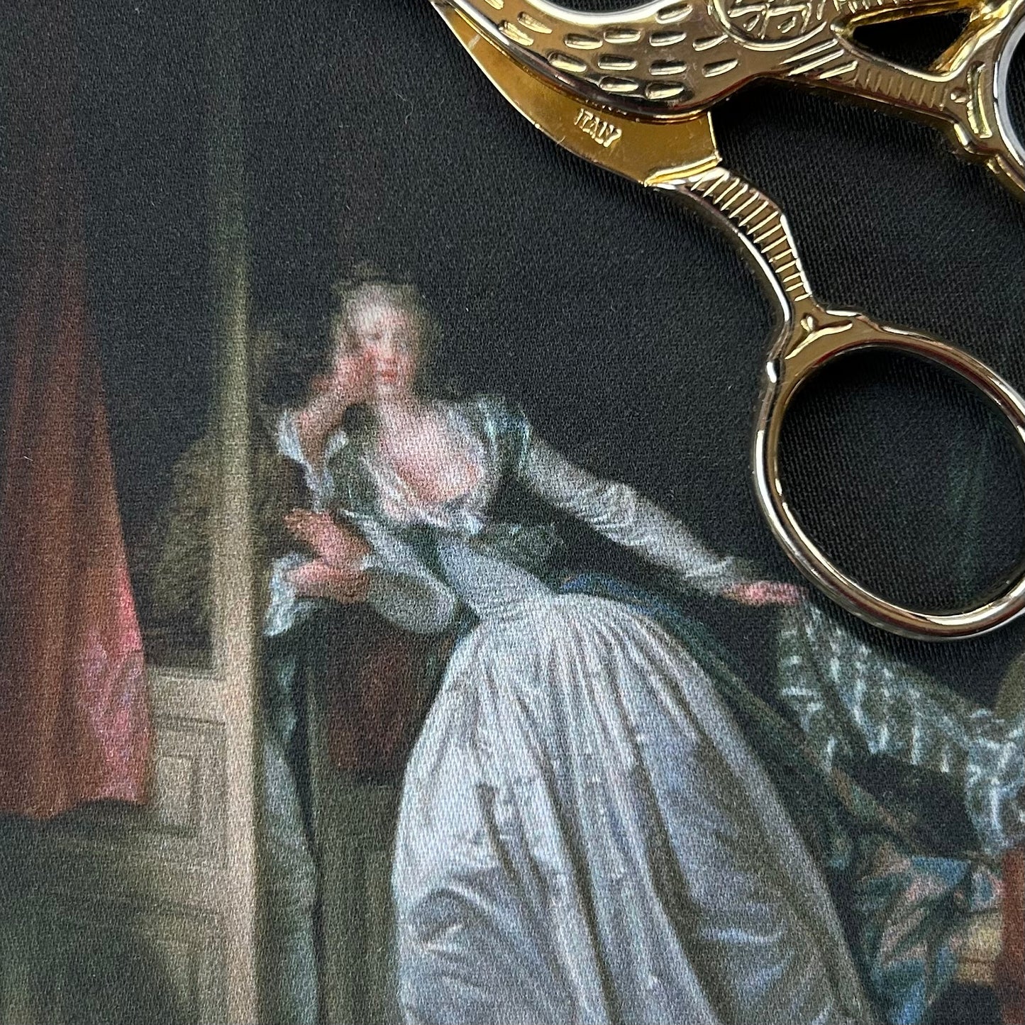 Set of 9 Mini Vintage Art Fabric Prints | Rococo