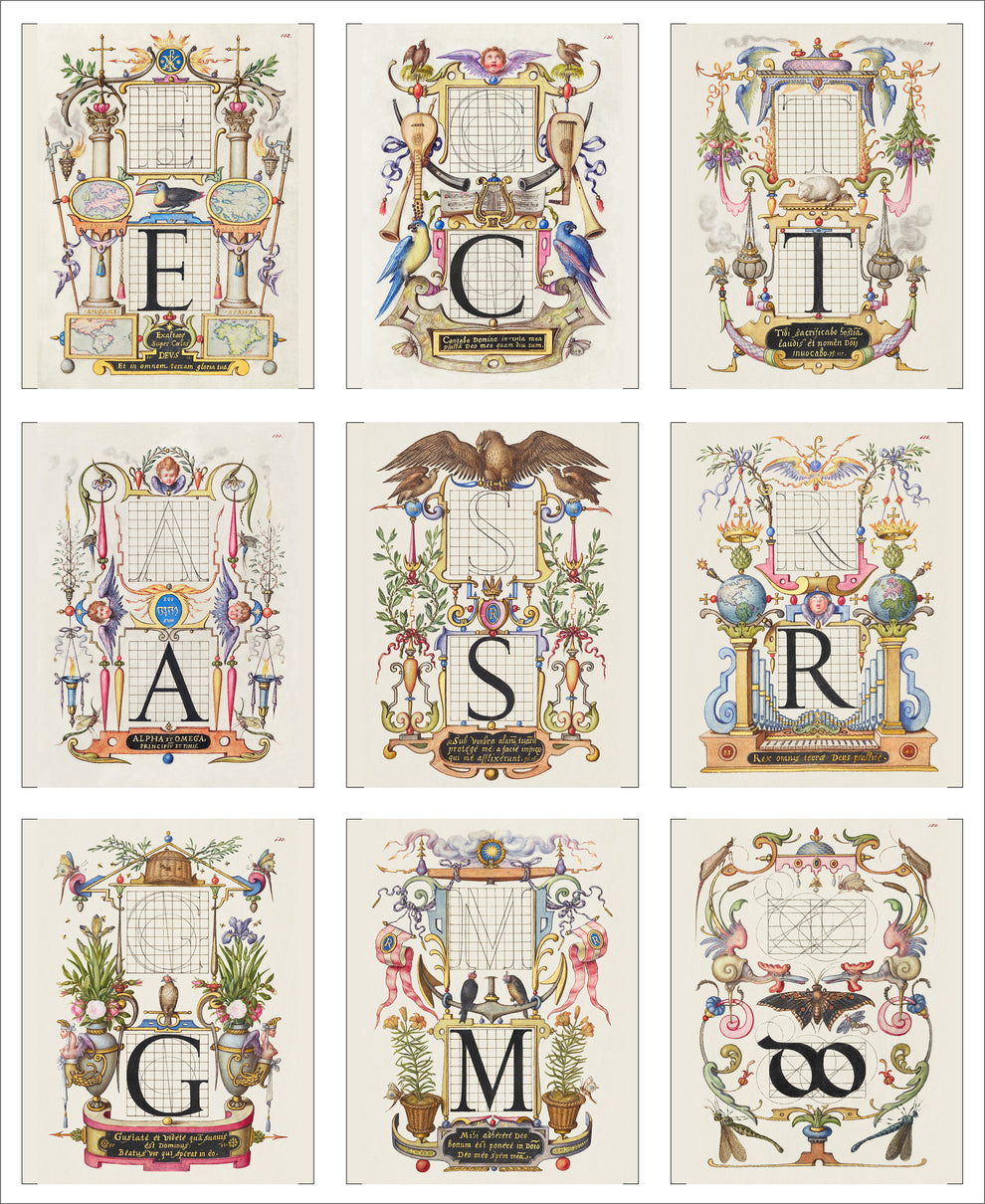 Essenta Mini Panel Set of 9 Mini Vintage Art Fabric Prints | 16th Century Letters – Stitch ...