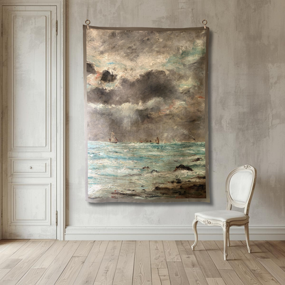 Vintage Art Textile Panel | Coast