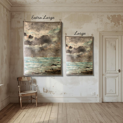 Vintage Art Textile Panel | Coast