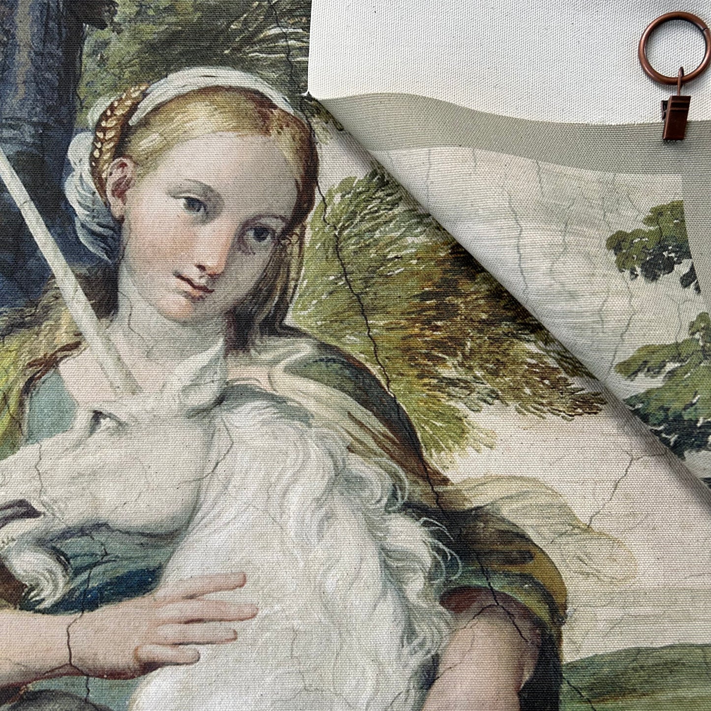 Vintage Art Textile Panel | Unicorn