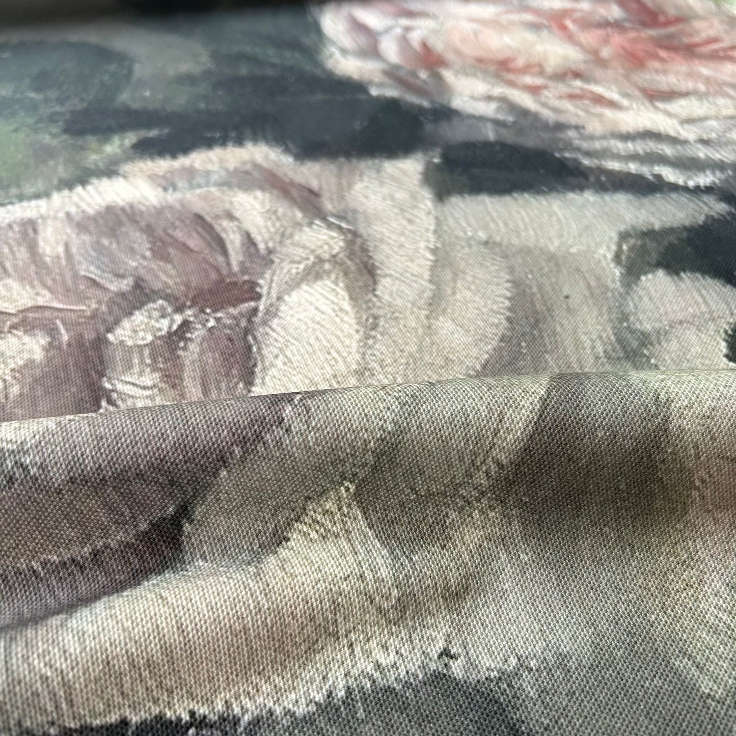 Vintage Art Textile Panel | Old Roses