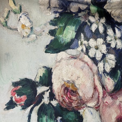 Vintage Art Textile Panel | Rococo Vase