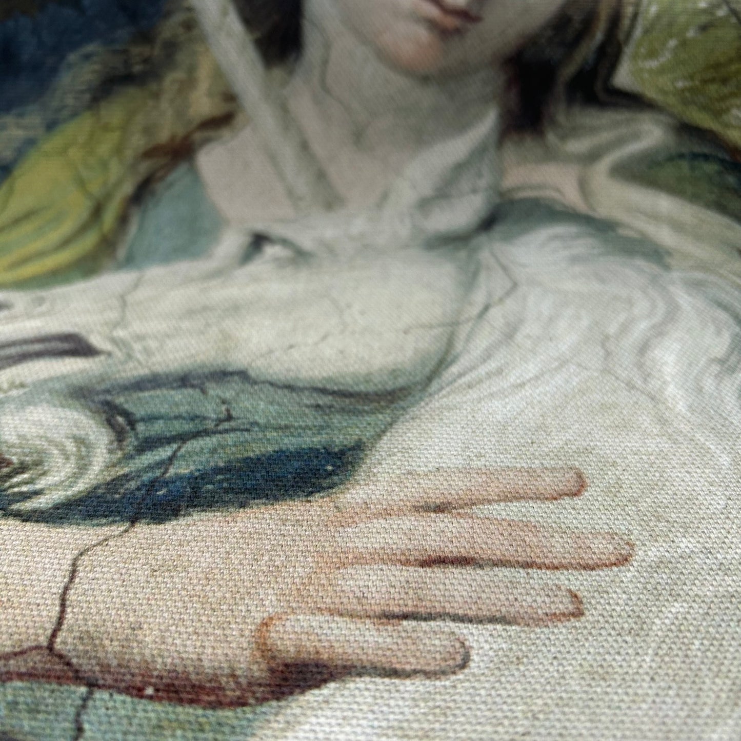 Vintage Art Textile Panel | Unicorn