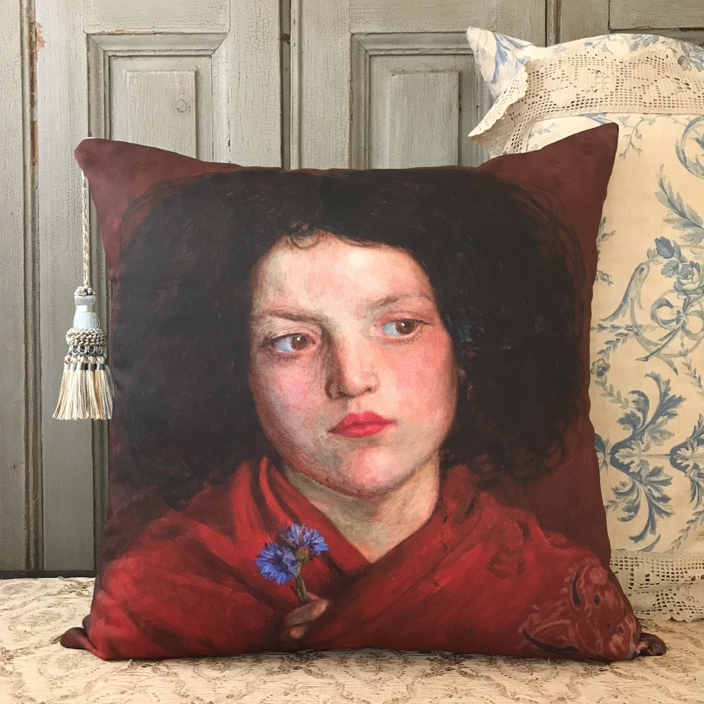 Portrait Pillow with an image of The Irish Girl