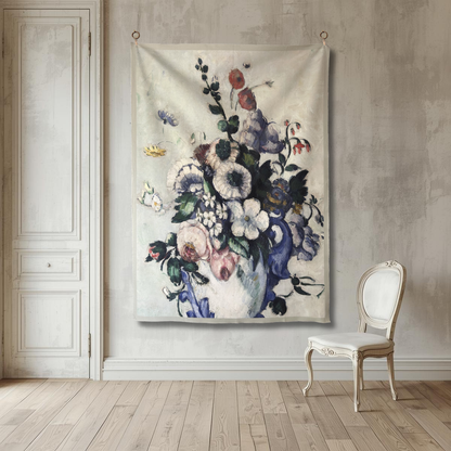 Vintage Art Textile Panel | Rococo Vase