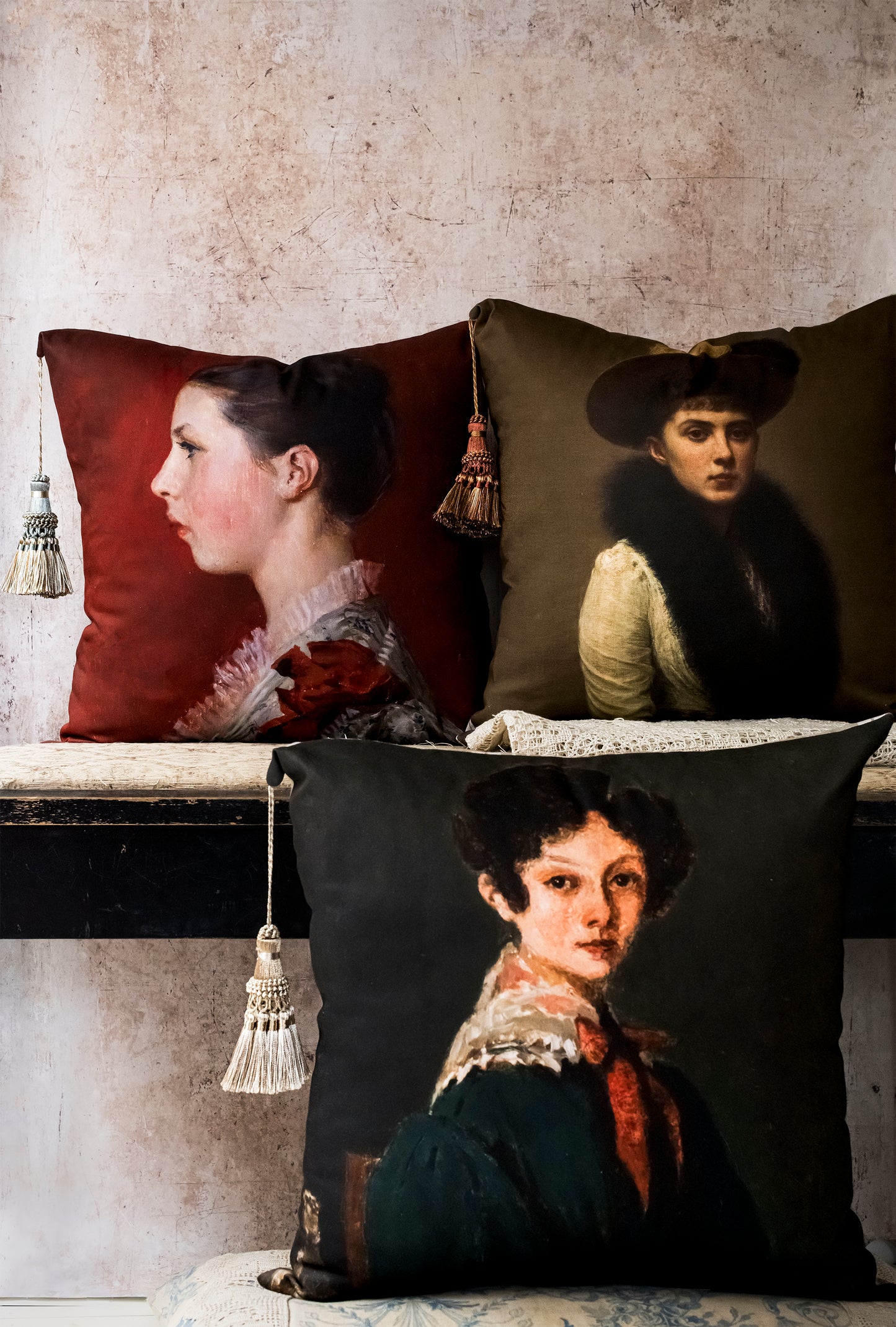 Portrait Pillow Front | Madame Lemaistre