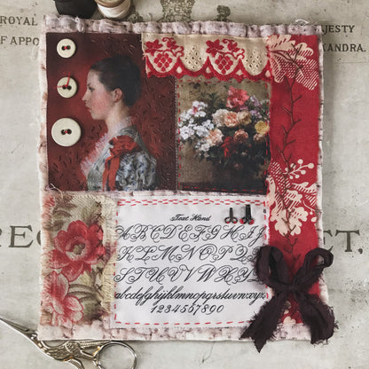 Set of 9 Mini Vintage Art Fabric Prints | Henri Fantin-Latour Florals